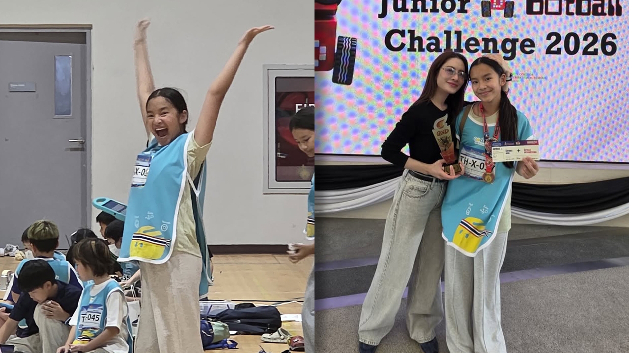 แอฟ ทักษอร สุดภูมิใจ น้องปีใหม่ ลูกสาว คว้าเหรียญทองแข่งหุ่นยนต์ระดับนานาชาติ