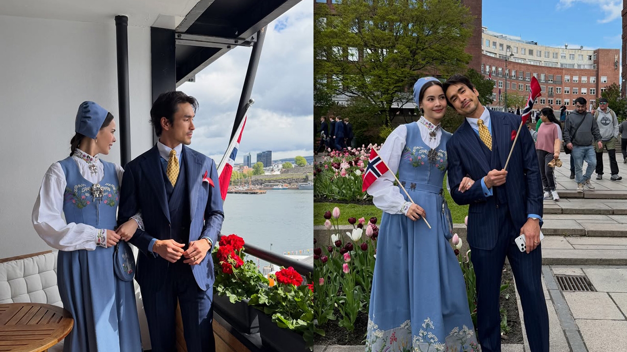 ณเดชน์ ฝากตัวเป็นเขยนอร์เวย์ แต่งตัวหล่อร่วมงานวันชาติ ญาญ่า แต่งชุดพื้นเมืองสุดน่ารัก
