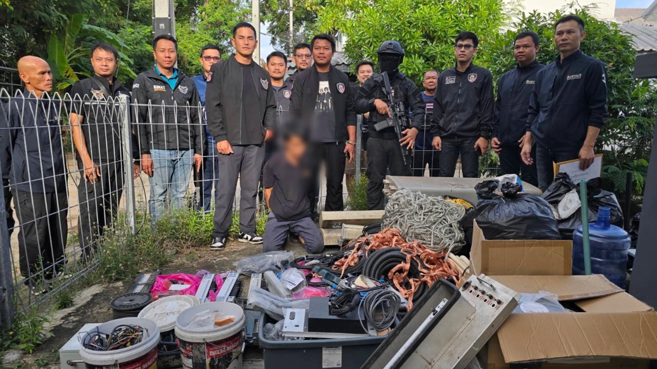 “สงกรานต์ เตชะณรงค์” นำทีมบุกทลายแก๊งลักตัดสายไฟ เสียหายกว่า 10 ล้าน