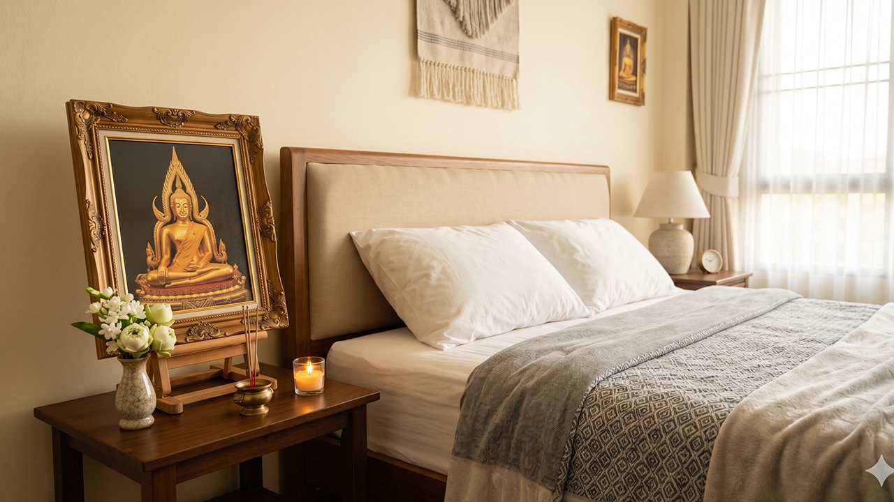 วางรูปพระไว้หัวนอนผิดไหม? เช็กฮวงจุ้ยและข้อห้ามที่ควรรู้