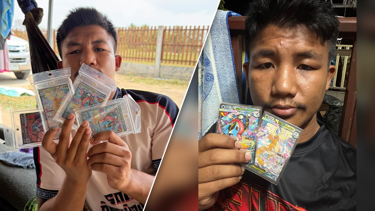 Rodtang, World Muay Thai Champion, Switches to Collecting Pokémon Cards Across the City