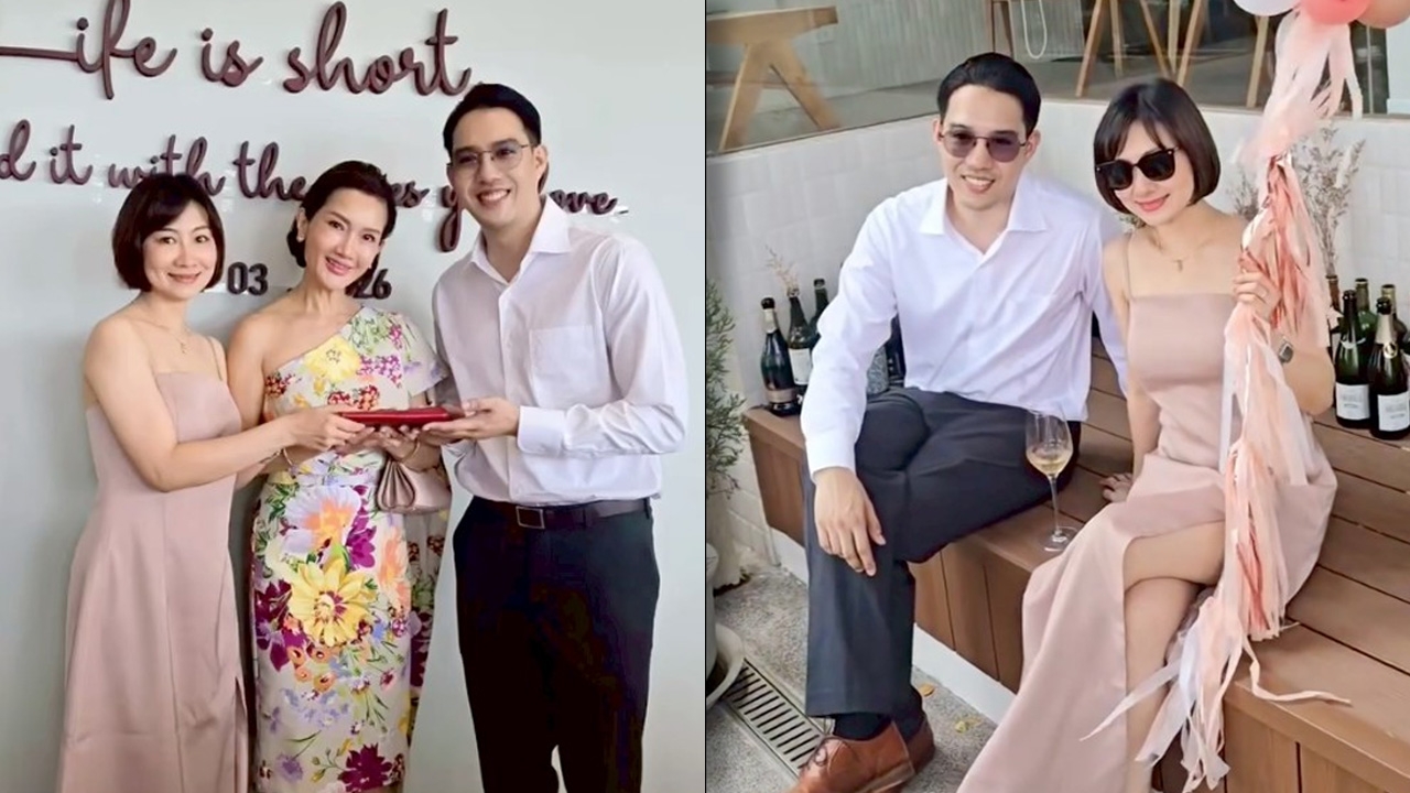 ดี้ ชนานา ปลื้มใจ ปั๊บ ชนาวุธ ลูกชาย ควงแฟนสาวเข้าพิธีวิวาห์เรียบง่าย (คลิป)