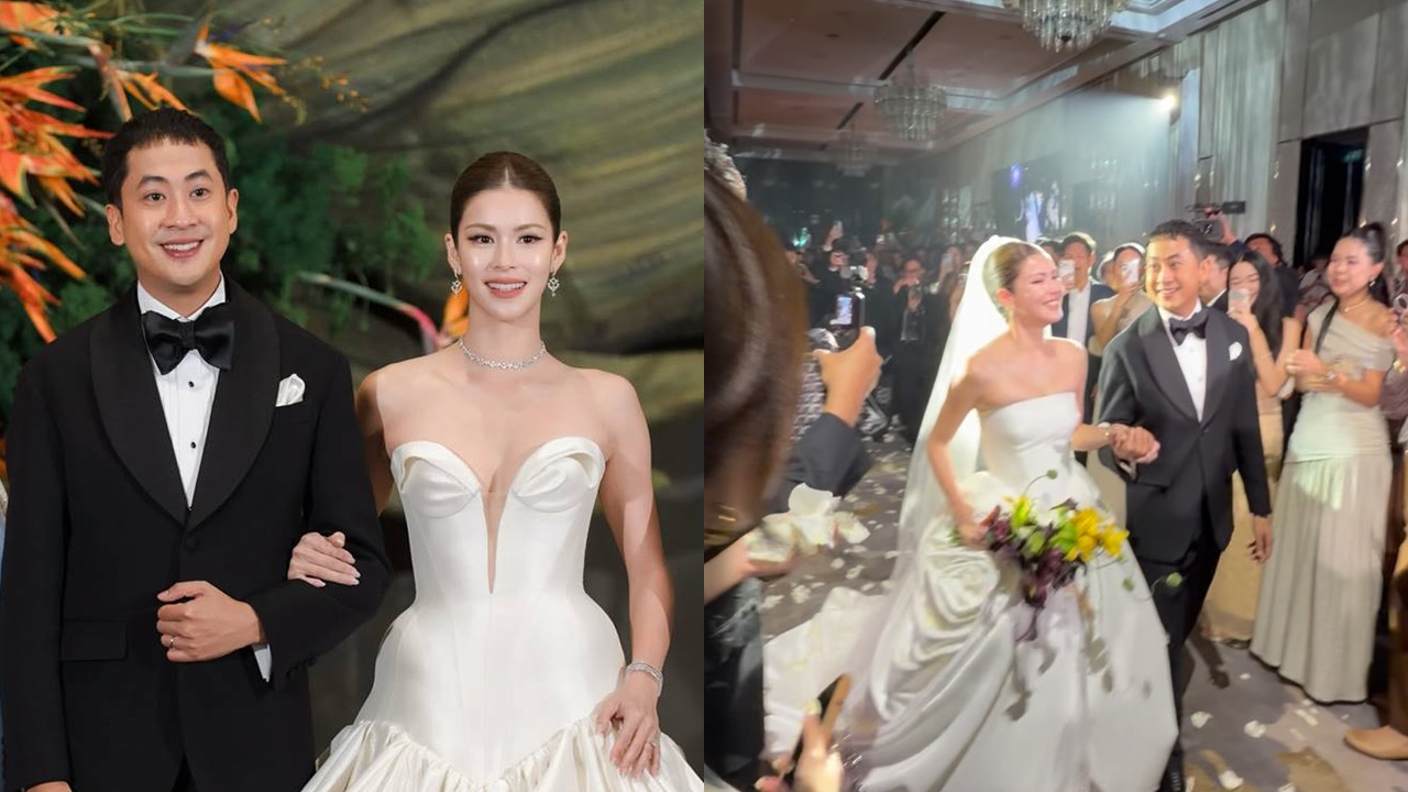 รวมภาพ ยิหวา-เปอร์ ควงคู่ฉลองแต่งสุดหวาน เพื่อนดาราร่วมยินดีแน่นงาน