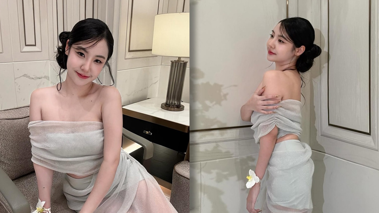 Ploy Mongkutpetch, Daughter of Teng Terdterng, Grows into a Radiant and Slightly Sexy Young Woman in a Sheer Dress