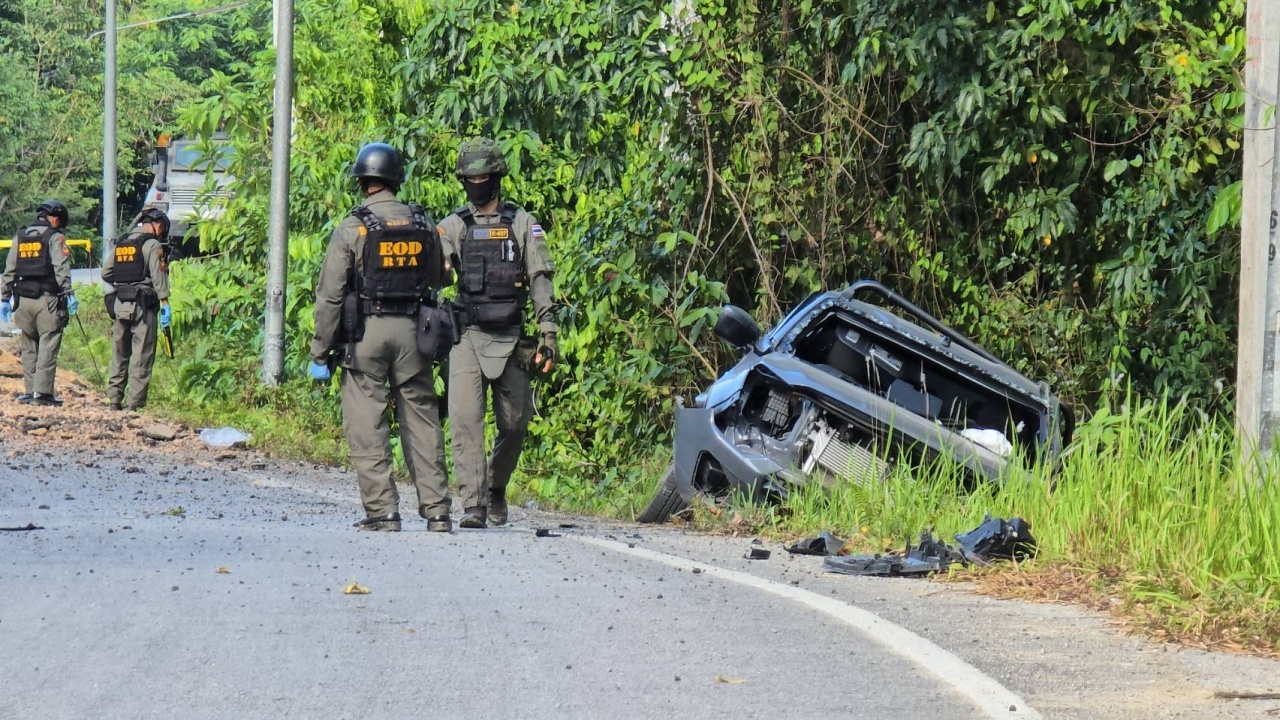 ตร.ระแงะ เจ็บ 5 ราย ถูกคนร้ายลอบวางระเบิด หลังเดินทางกลับจากตรวจเหตุลักทรัพย์