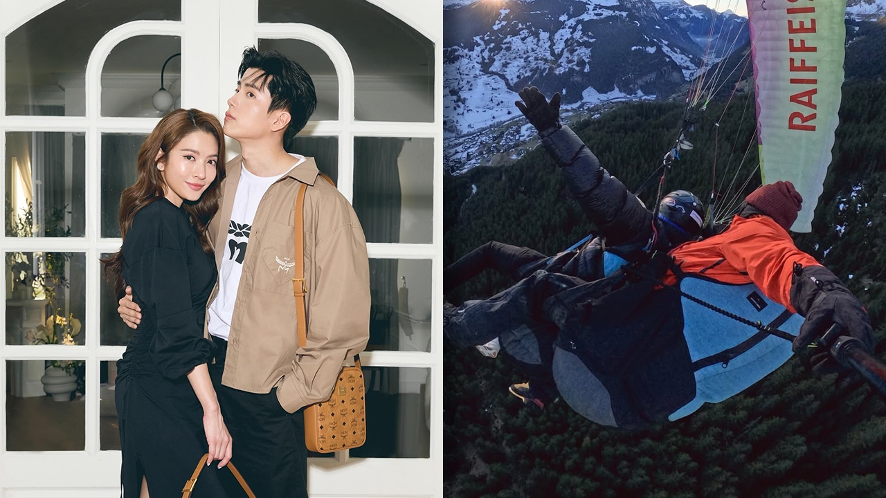 เปิดภาพ นนกุล พา แอฟ ทักษอร เล่นร่มร่อน ทลายขีดจำกัดความกลัว คนพากันคอมเมนต์สนั่น