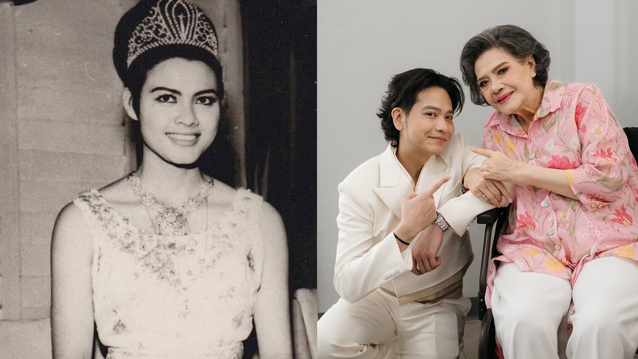 คิว FLURE เปิดภาพคู่คุณแม่ จีรนันทน์ เศวตนันทน์ วัย 84 ปี รองนางงามจักรวาลคนแรกของไทย