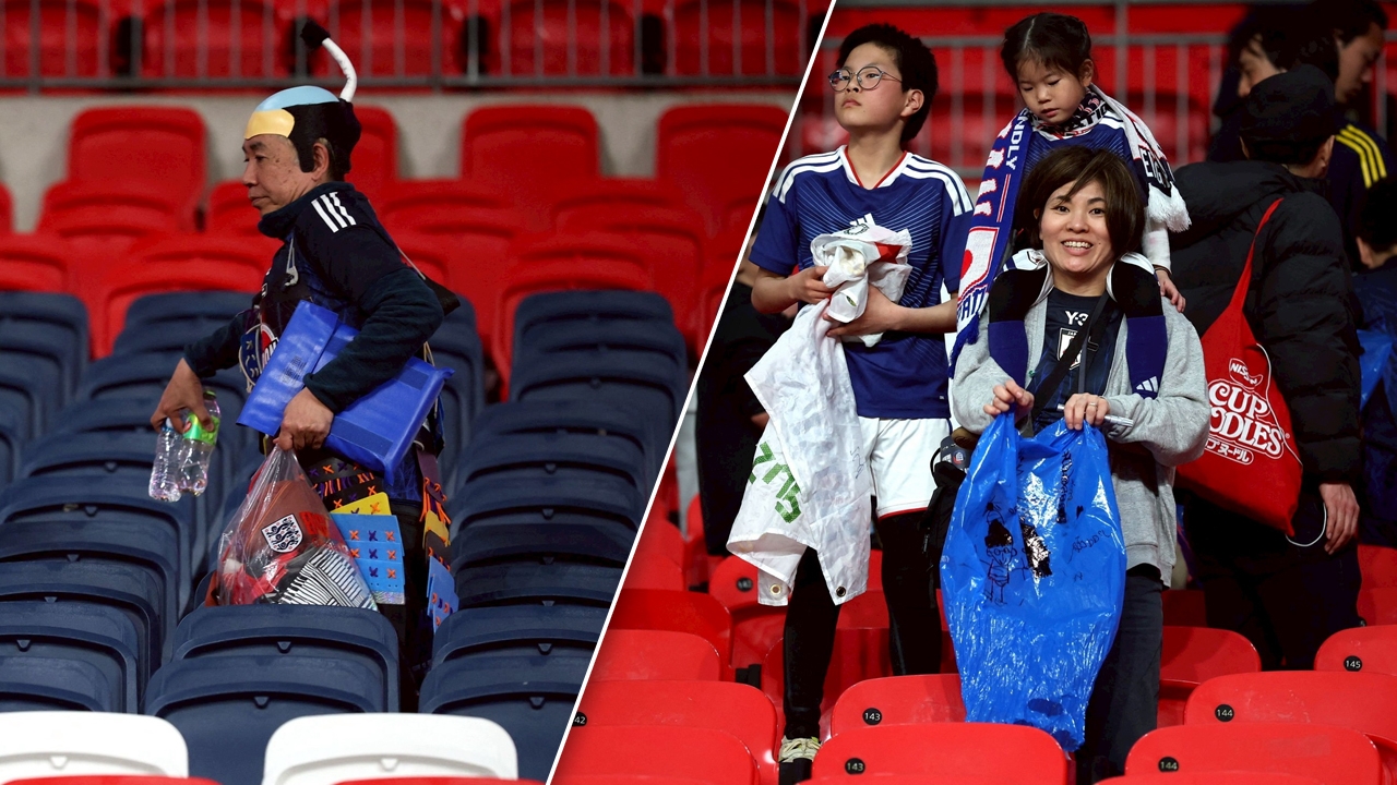 Discipline on a Global Scale! Japanese Football Fans Clean Up Stadium After 1-0 Friendly Win Against England