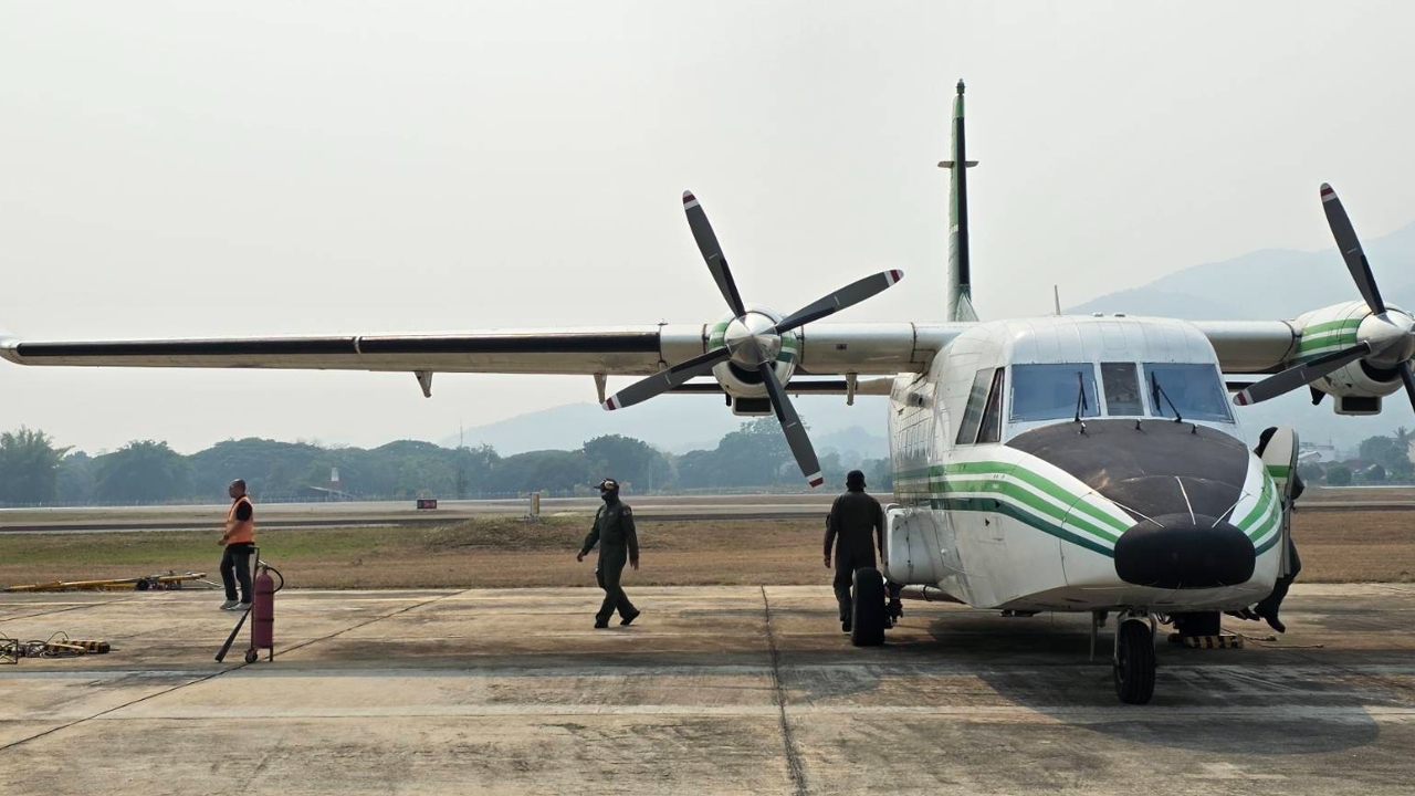 ฝนหลวงฯ ลุยแก้ หมอกควัน ส่งเครื่องบิน 7 ลำ ปฏิบัติการบิน เร่งทำฝนตกพื้นที่เป้าหมายเพิ่ม