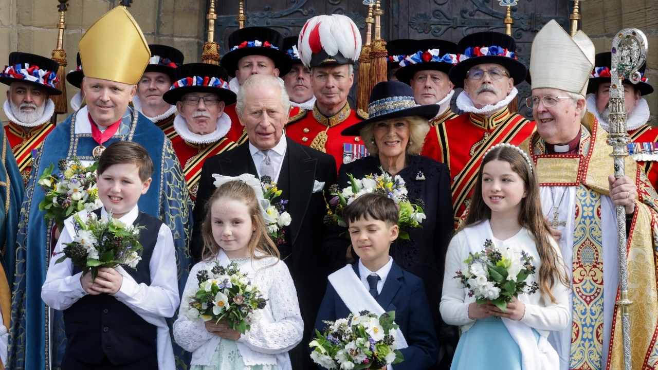 กษัตริย์ชาร์ลส์ที่ 3 แห่งอังกฤษ พร้อมสมาชิกราชวงศ์ เสด็จร่วมพิธีอีสเตอร์ที่พระราชวังวินด์เซอร์