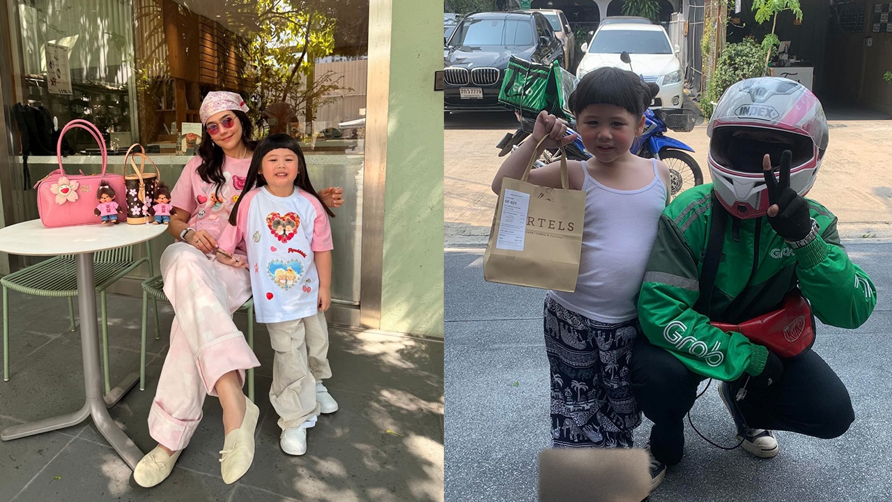 เผยความน่ารัก ชมพู่ อารยา ให้พนักงานถ่ายรูปคู่ น้องเกล หลังมาส่งอาหาร