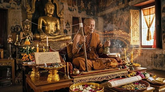 อาบน้ำทิพย์-รับสายสิญจน์มงคล "เปิดคลังรับทรัพย์" รับปีใหม่ไทย