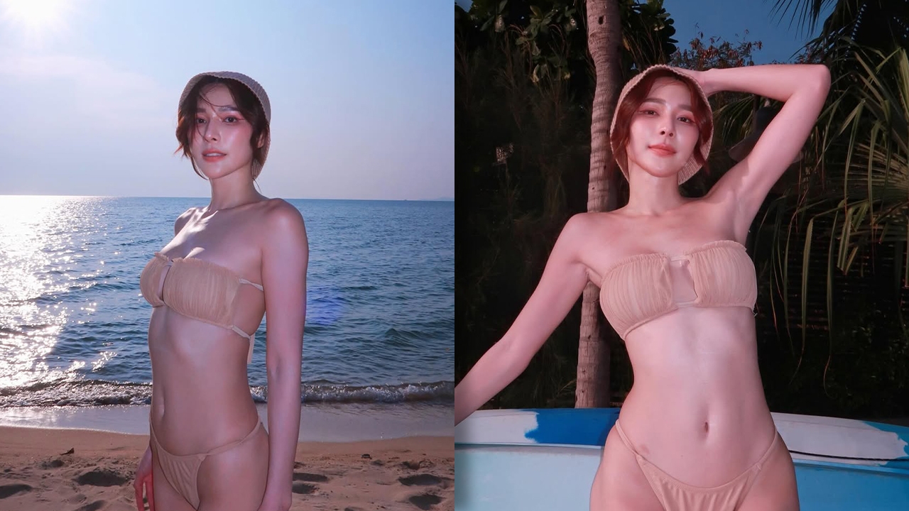 จันจิ จันจิรา อวดหุ่นสุดปังในชุดบิกินีตัวจิ๋ว มาพร้อมท่าโพสสุดแซ่บริมทะเล (คลิป)