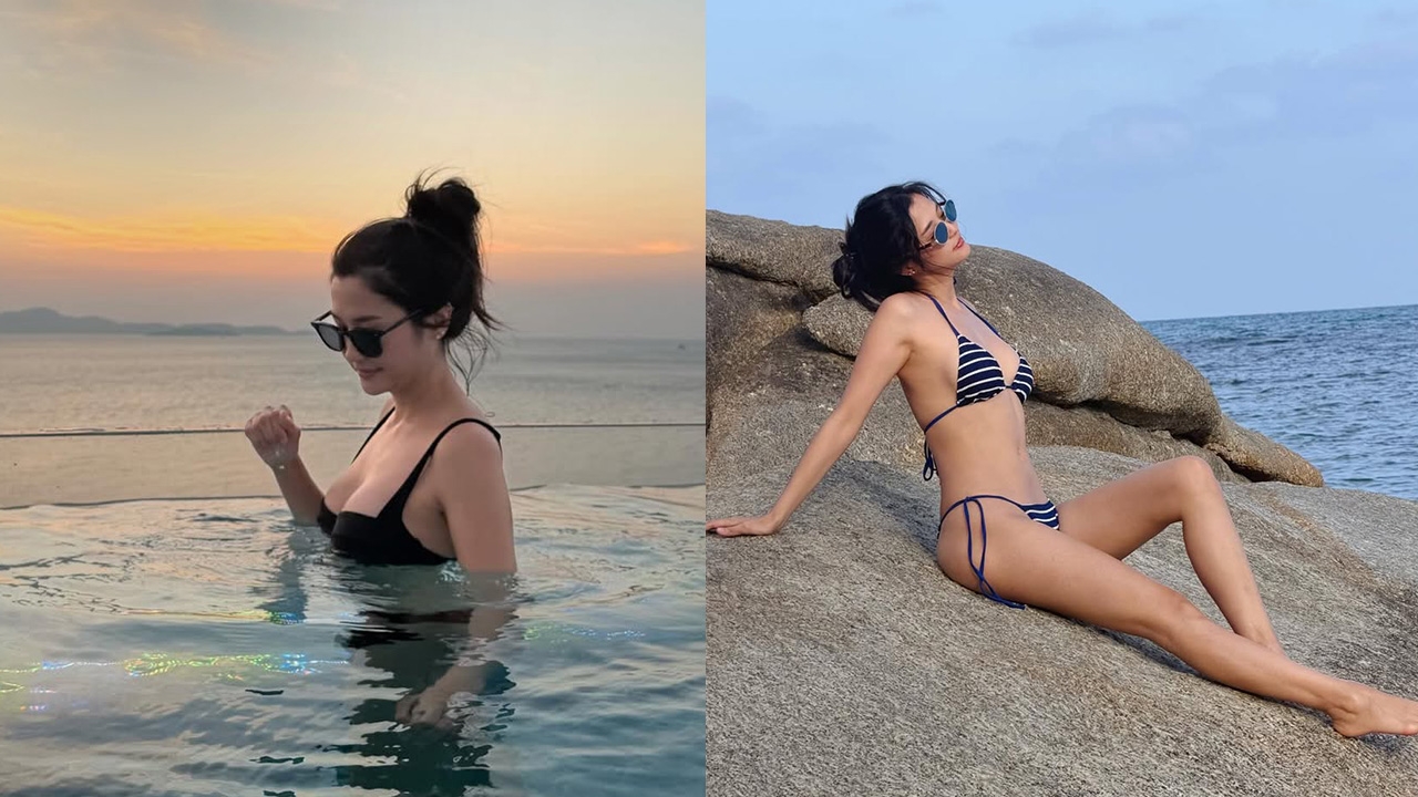 มารี เบรินเนอร์ มาแล้ว! นุ่งชุดว่ายน้ำบิกินีตัวจิ๋ว โพสท่าชิลๆ ริมทะเลเกาะสมุย