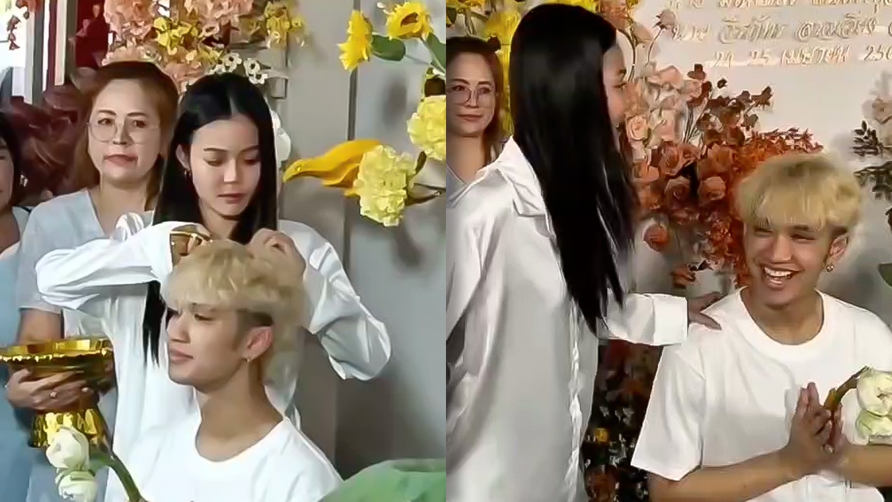 ใครว่าเธอไม่ไป! ชมภาพ "ลำไย ไหทองคำ" ร่วมปลงผม "บอส เอวหวาน" 