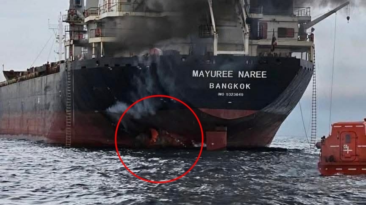 เปิดภาพรอยแผล “เรือสินค้าไทย” ถูกโจมตี ขณะผ่านช่องแคบฮอร์มุซ เร่งช่วยลูกเรือ