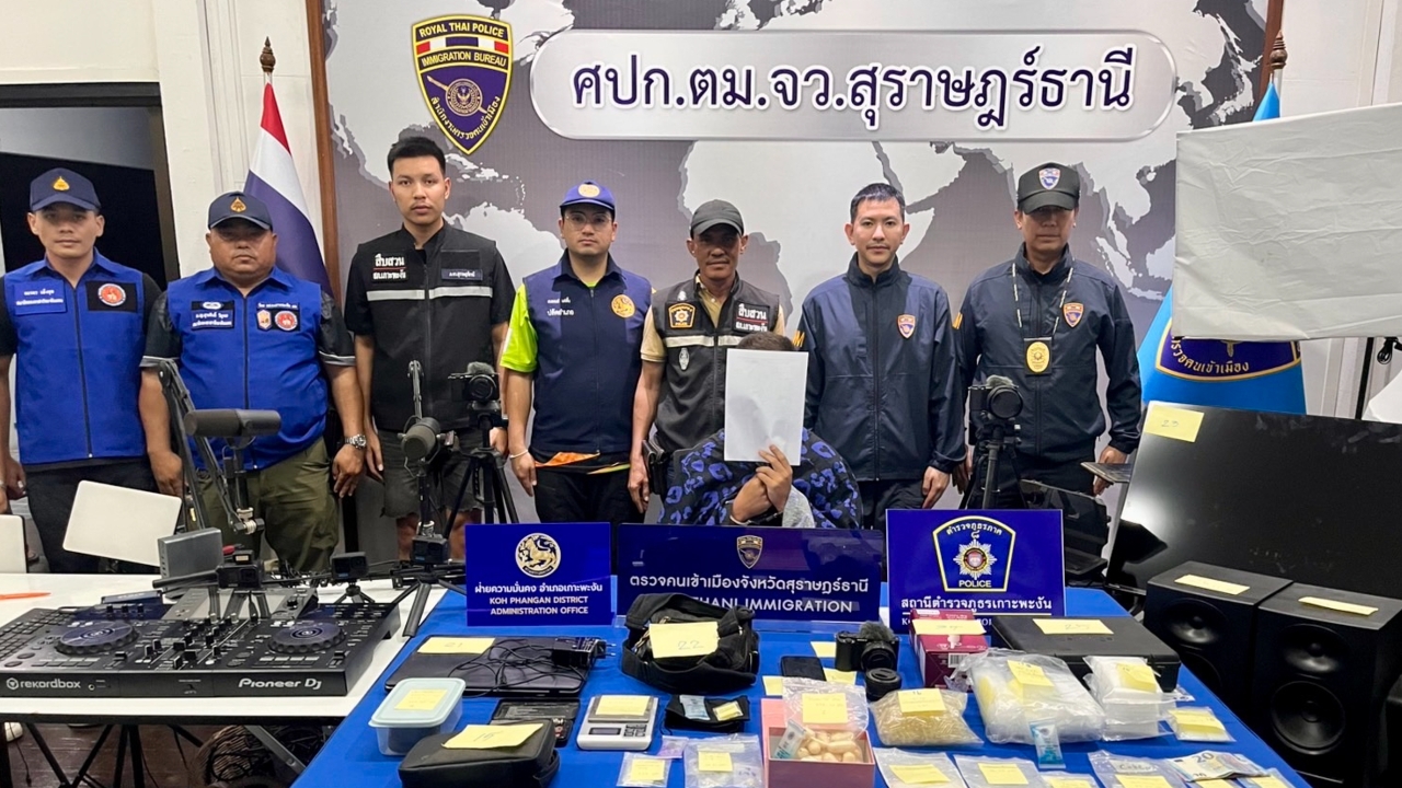 ตม.สุราษฎร์ฯ ขยายผลเครือข่ายต่างชาติค้ายาบนเกาะพะงัน จับเพิ่มหนุ่มอิสราเอล-ออสเตรเลีย