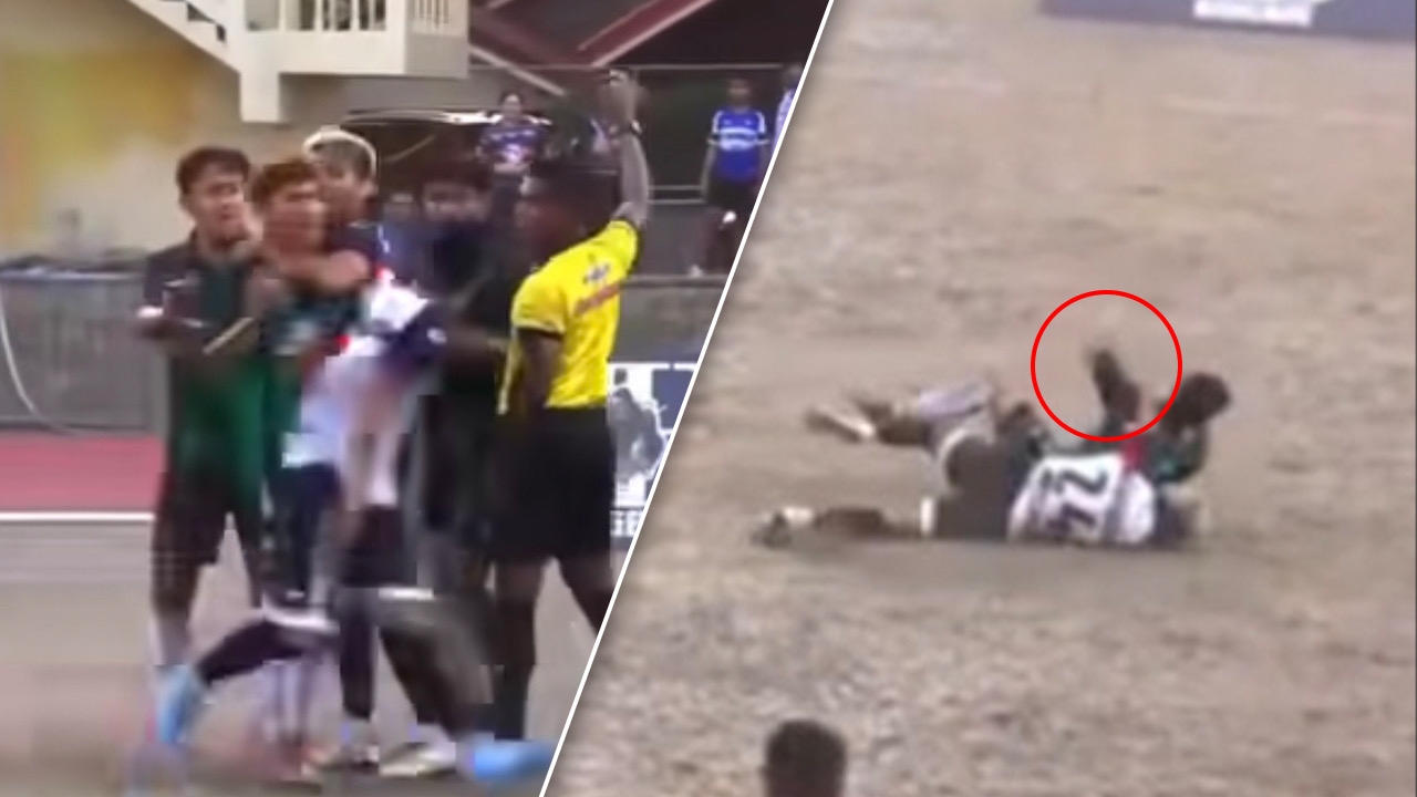 Temper Flared! Footballer Lands Left Punch on Opponent in Regional Tournament for Hundred-Thousand Baht Prize (Video)