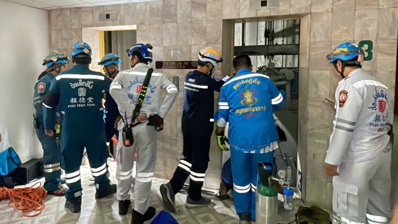 สลด ช่างซ่อมบำรุงพลัดตกช่องลิฟต์คอนโด จ.สมุทรปราการ เสียชีวิต 1 ศพ