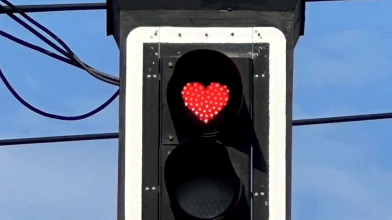 “เทศบาลเมืองกระบี่” ติดตั้งไฟแดงรูปหัวใจ สร้างสีสันรับวาเลนไทน์