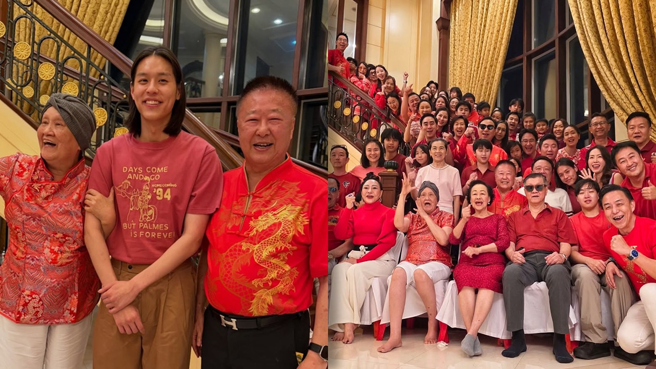 ครอบครัว บิวกิ้น พุฒิพงศ์ รวมตัวในวันตรุษจีน ภาพประวัติศาสตร์บันไดในตำนาน