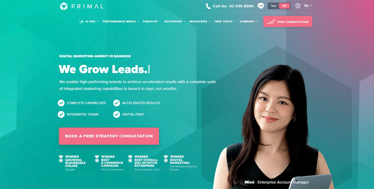 Primal เอเจนซีรับทำ SEO และ AI Search ที่มุ่งเน้นการสร้าง Search Authority