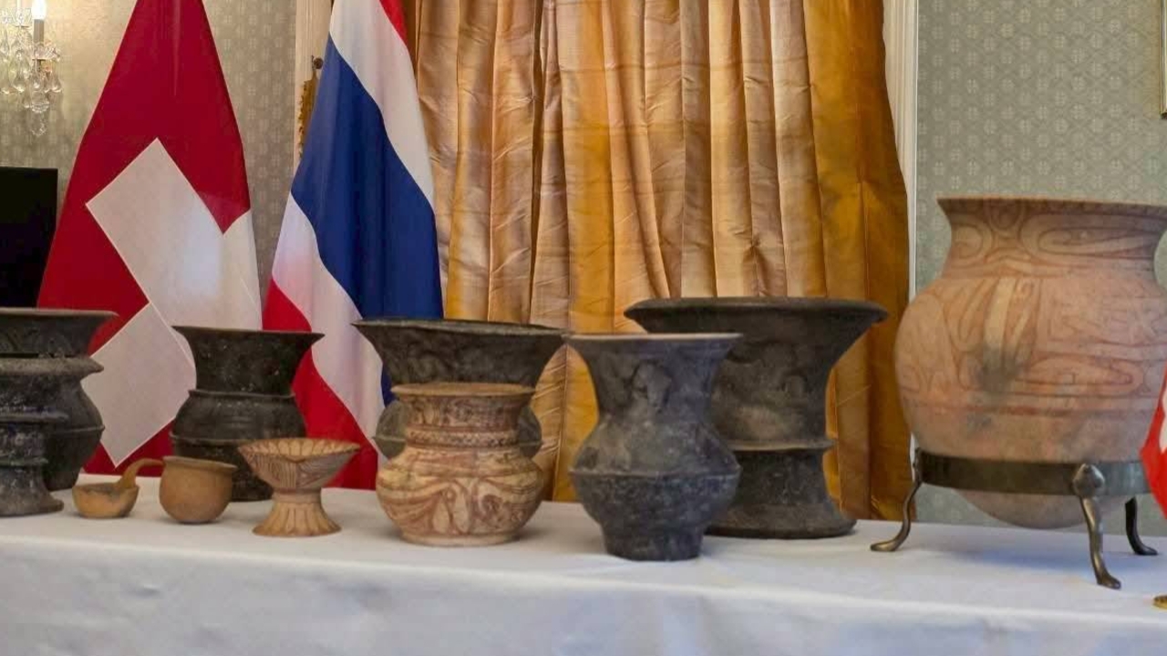 รัฐบาลสวิตเซอร์แลนด์ ส่งคืนโบราณวัตถุ จำนวน 11 ชิ้น กลับคืนสู่ประเทศไทย