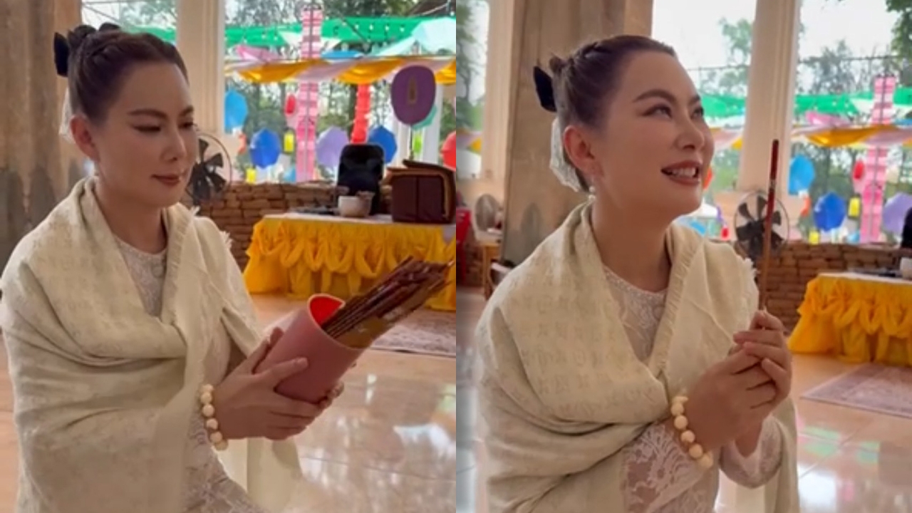 โค้งสุดท้ายก่อนรางวัลออก บุ๋ม ปนัดดา เดินสายทำบุญ เผยตัวเลขจากเสี่ยงเซียมซีแบบชัดๆ 