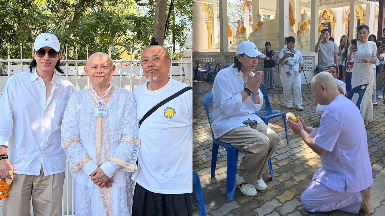 เปิดภาพ "หนุ่ม กรรชัย" ไปงานบวช "ทนายแก้ว" เผยนาทีขอขมากัน