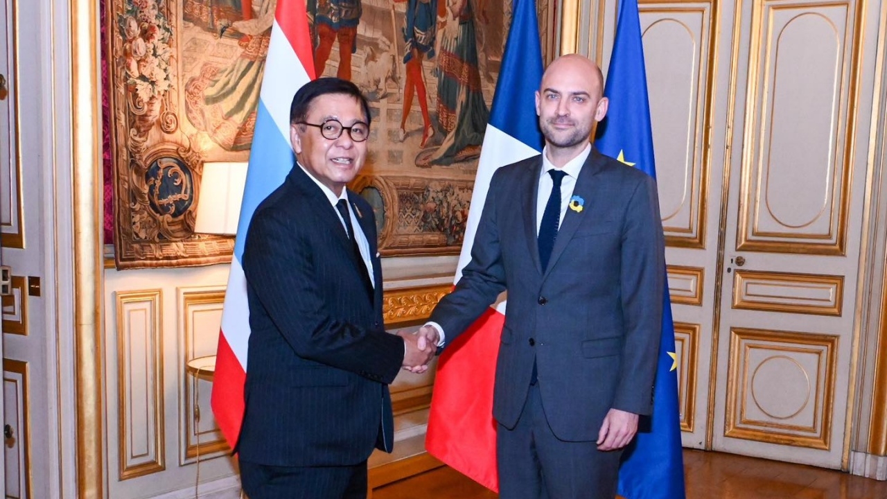 "สีหศักดิ์" เยือนฝรั่งเศส ชื่นชมวางตัวเป็นกลางปมชายแดน แลกเปลี่ยนข้อมูลสแกมเมอร์