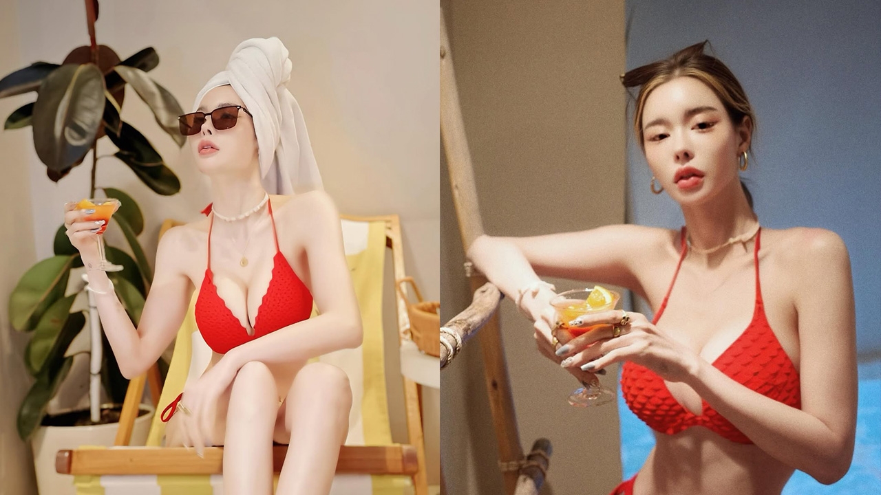 ไอซ์ ปรีชญา เซ็กซี่ทะลุจอ นุ่งบิกินีแดงสุดแซ่บ อวดหุ่นสวยผิวขาวเนียน