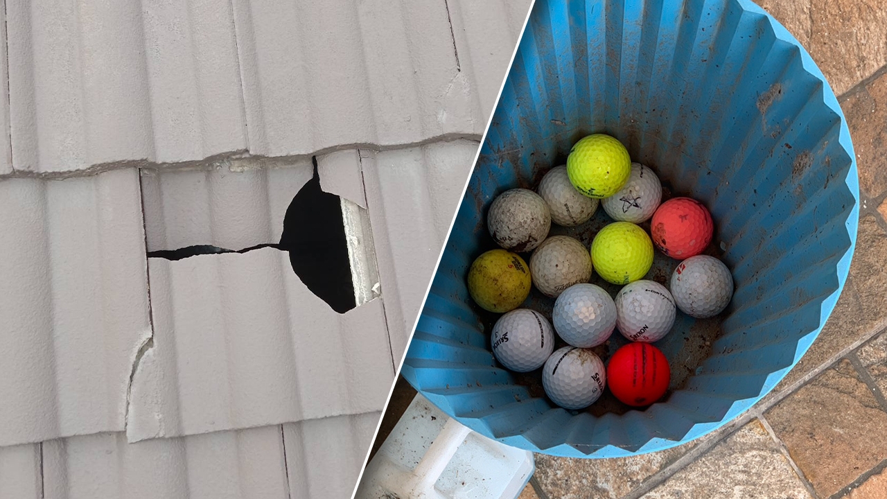 หนุ่มนักธุรกิจสุดทน สนามกอล์ฟหมู่บ้านหรู ปล่อยลูกกอล์ฟตกใส่บ้านนับร้อยลูก