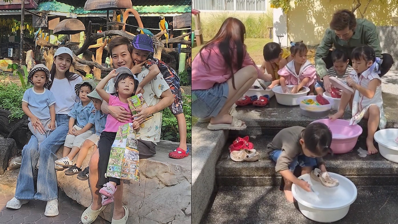 เปิดโมเมนต์ เชน ธนา-ภรรยา สอนลูกซักรองเท้าเอง คนเป็นพ่อแม่น้ำตาจะไหล