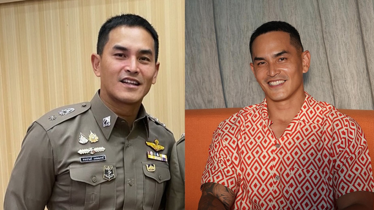เปิดยศล่าสุดของ สงกรานต์ เตชะณรงค์ สวมเครื่องแบบตำรวจเต็มยศ ลุคนี้ดูหล่อมาก 