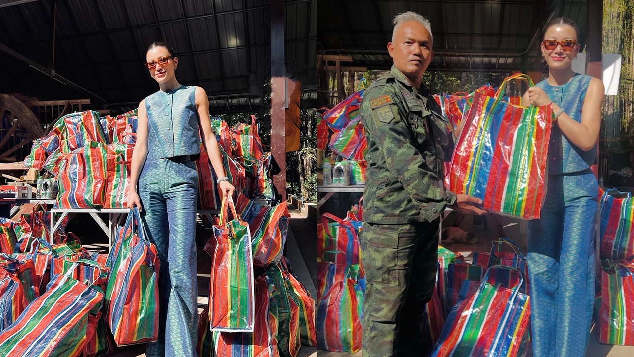 เอมมี่ มรกต ลงพื้นที่ จ.สุรินทร์ ส่งกำลังใจ-มอบของใช้จำเป็นแด่ทหารผู้กล้า