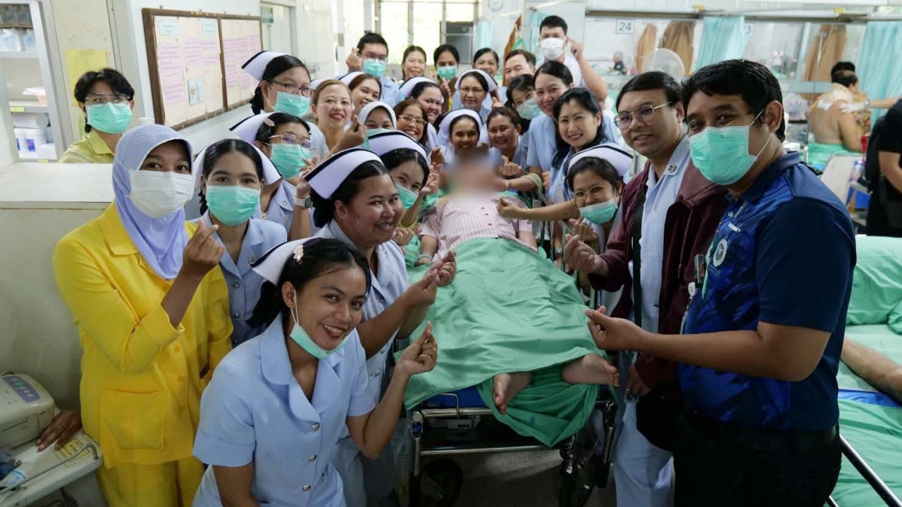 สุดปลื้ม "ผู้ป่วย" รักษาตัวอยู่โรงพยาบาลนาน 14 ปี ล่าสุดได้กลับบ้านแล้ว