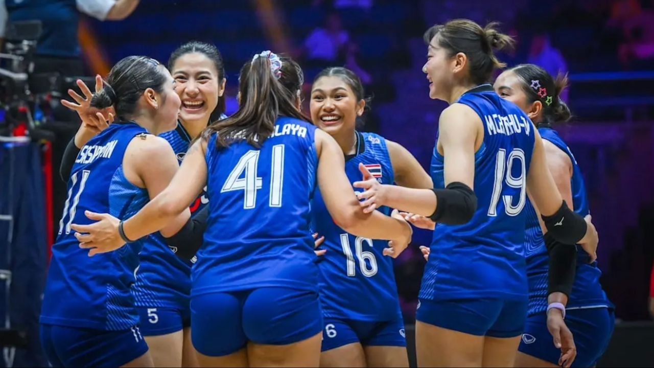 World Simple Line Not Easy: Thailand Womens Volleyball Drawn with USA in 2027 World ...