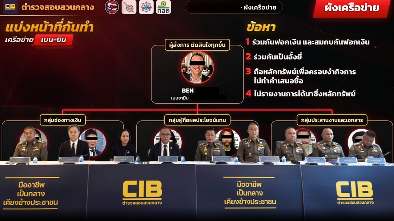 ทลายเครือข่ายฟอกเงินข้ามชาติ ยึดอายัดทรัพย์ 2.6 หมื่นล้าน รวมหุ้น BCP-VGI-MFC ยันไม่กระทบนักลงทุน