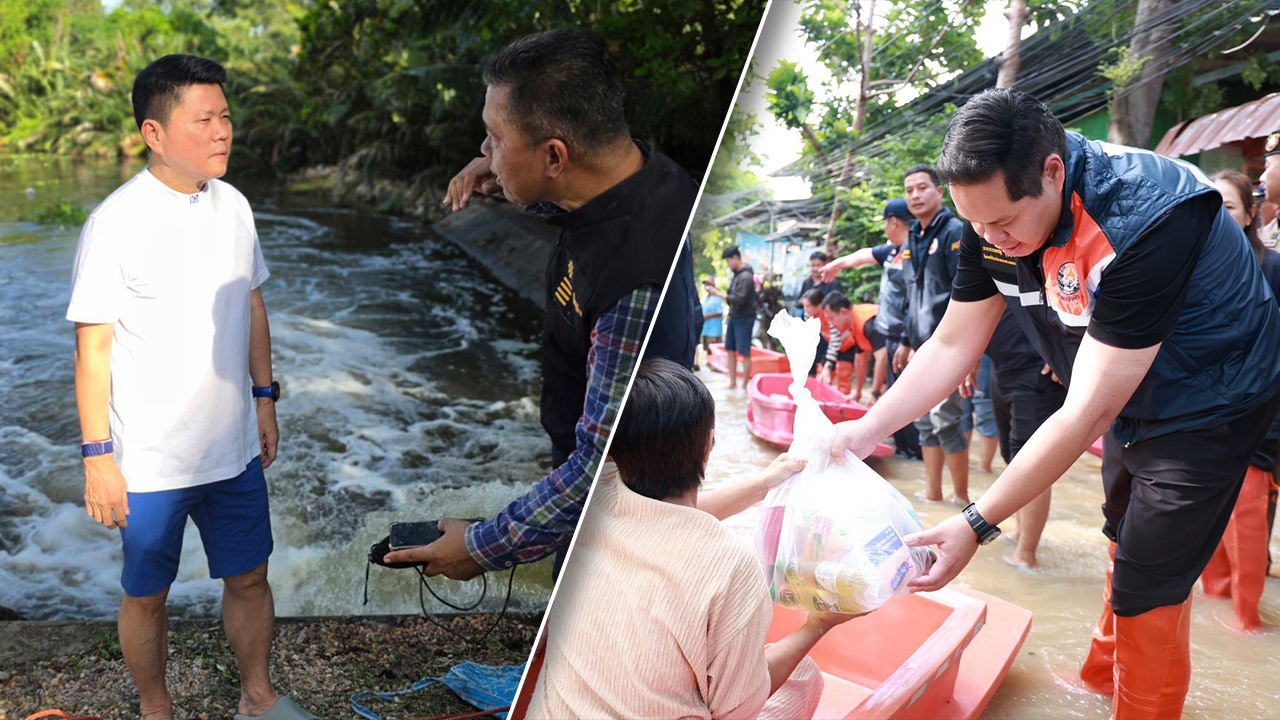 รมต.ภูมิใจไทย ลุยช่วยน้ำท่วม-“สส.บุญลือ” ระดมเครื่องสูบน้ำเร่งระบายน้ำที่ราชบุรี