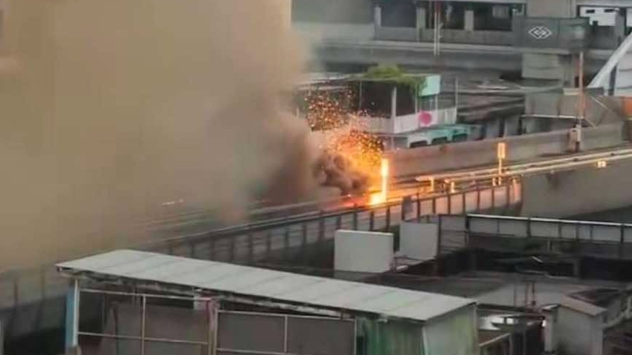 MRT แจ้งหยุดให้บริการชั่วคราวทุกสถานี หลังเกิดเหตุไฟไหม้รางรถไฟฟ้าใกล้สถานีเตาปูน