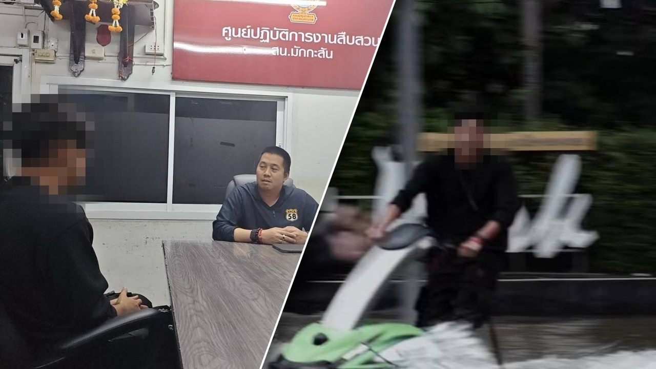 หนุ่มซิ่งเจ็ตสกีลุยน้ำท่วมถนนเพชรบุรี อ้างจบนอก ไม่รู้วัฒนธรรมไทย