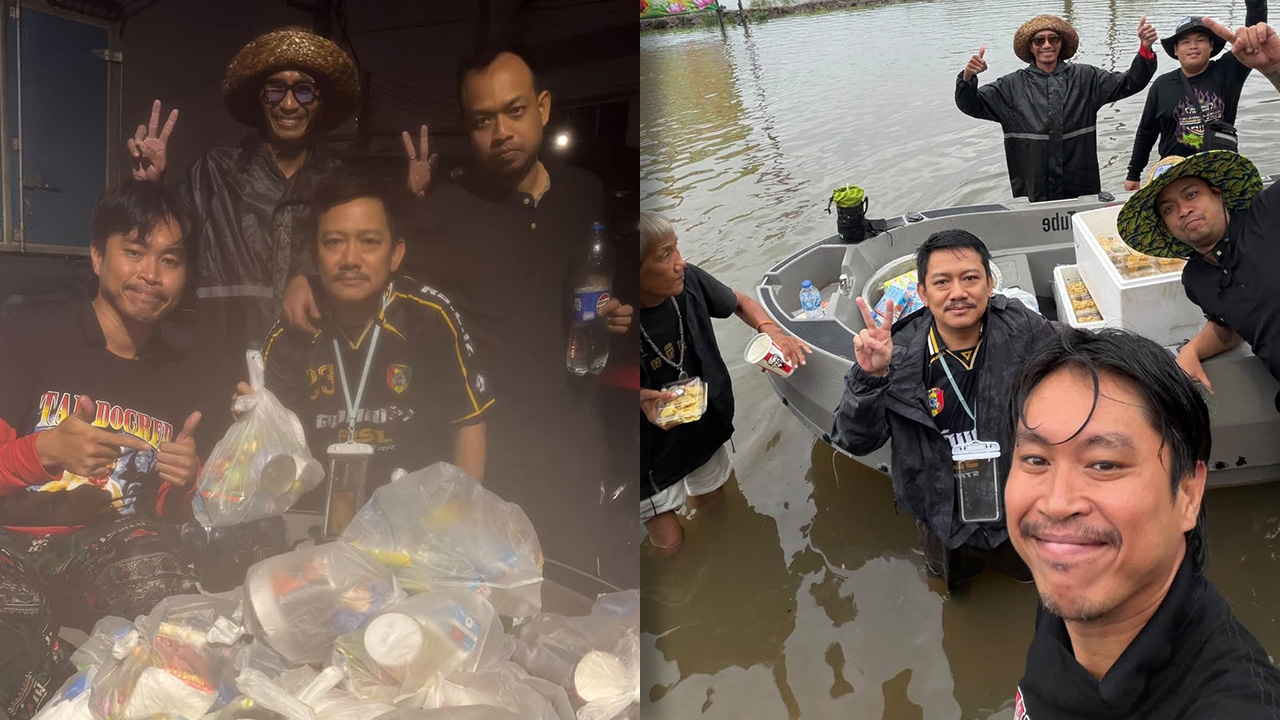 "ต้า เพ็ดเฟ่" ลุยช่วยน้ำท่วม ยันไม่เปิดรับเงินบริจาค ย้ำทำด้วยใจ