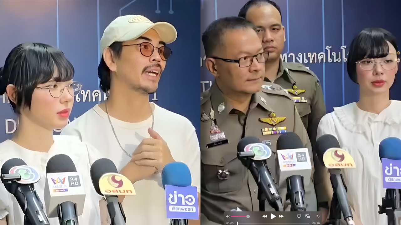 "พลอยชมพู" ควง "ท๊อฟฟี่-สงกรานต์" ร้องตำรวจไซเบอร์ ถูกขู่ฆ่าคุกคามนานกว่าปี