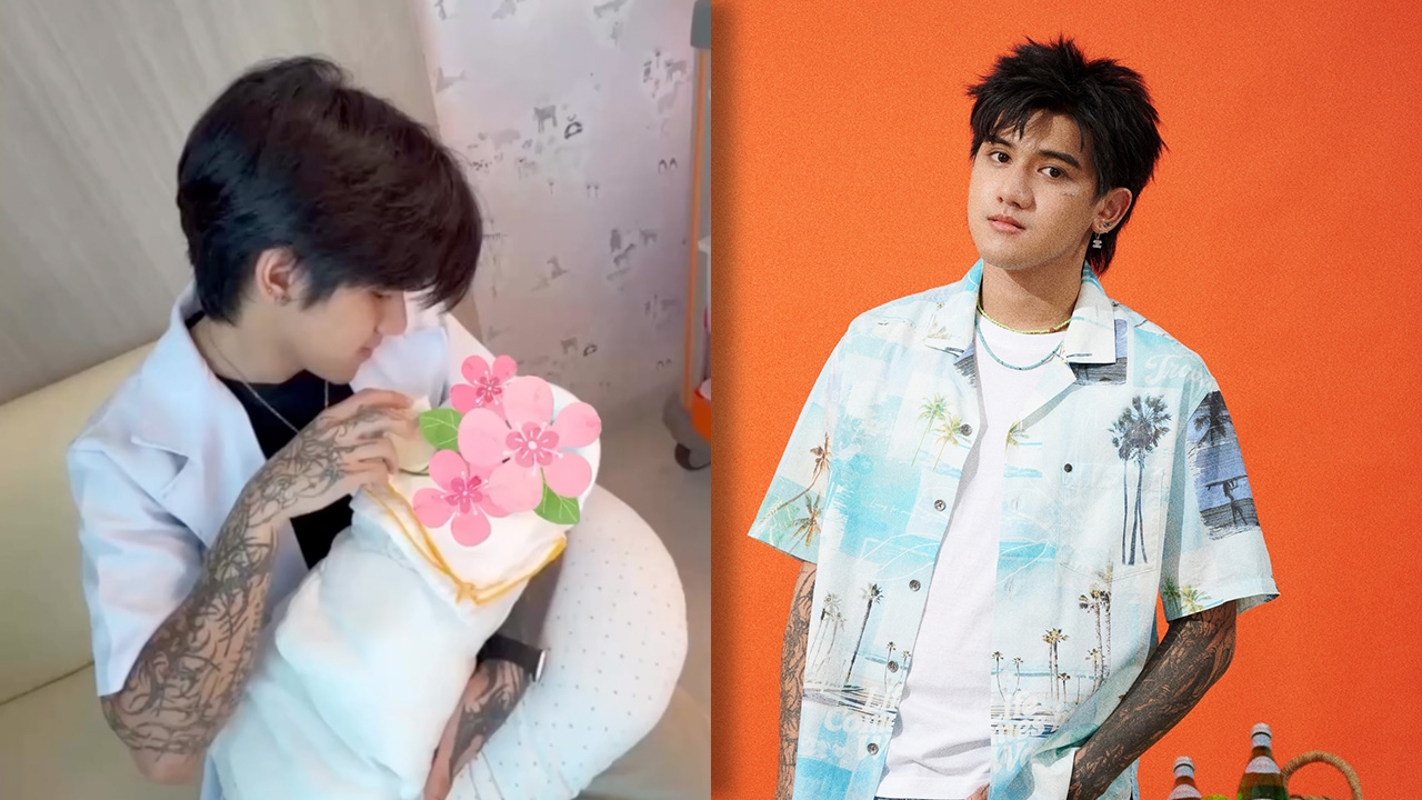 โมเมนต์อบอุ่น ติณติณ นิวคันทรี่ คุณพ่อป้ายแดง อุ้มป้อนนมให้ น้องเวร่า ลูกสาว