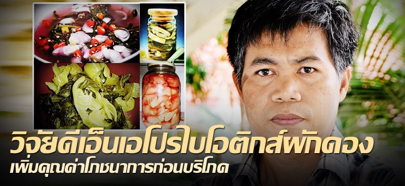 วิจัยดีเอ็นเอโปรไบโอติกส์ผักดอง เพิ่มคุณค่าโภชนาการก่อนบริโภค