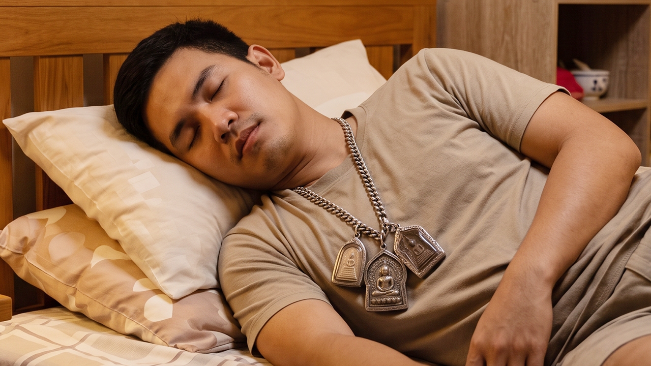 ใส่พระเครื่องนอนได้ไหม? ไขข้อสงสัย ทำไมหลายคนแนะนำให้ถอดก่อนเข้านอน