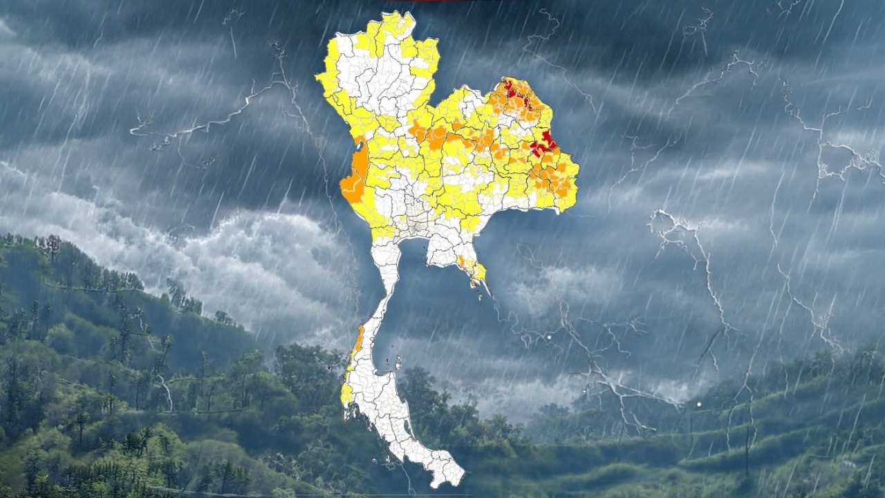"กรมอุตุนิยมวิทยา" เตือน 12 จังหวัด เฝ้าระวังอันตรายจาก "ฝนตกหนักถึงหนักมาก"