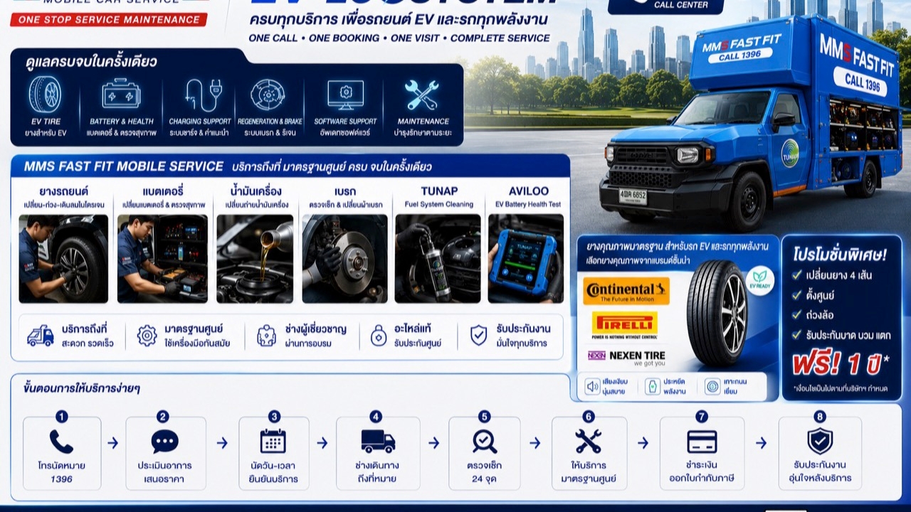 ซ่อมถึงบ้าน MMS Mobile Car Service รถบริการเคลื่อนที่