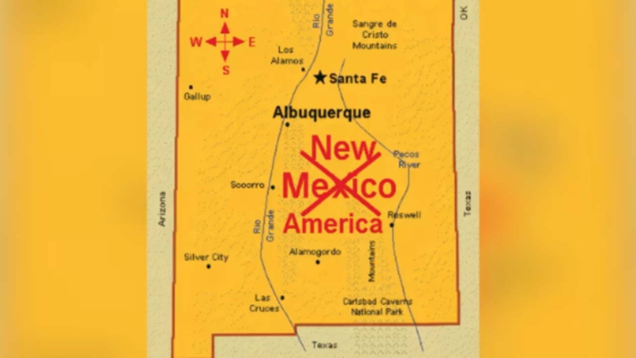 ฮือฮาอีก ทรัมป์โพสต์แผนที่ เปลี่ยนชื่อ "New Mexico" เป็น "New America" หลังเปลี่ยนชื่อทะเลสาบ-อ่าว