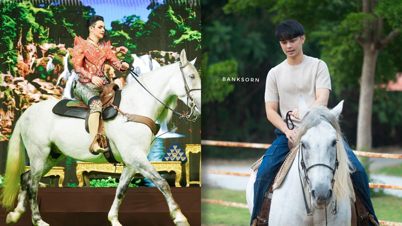 แบงค์ ศรราม จัดหนักคืนกำไรคนดูขี่ม้าโชว์บนเวทีลิเกงานไหว้ครู 